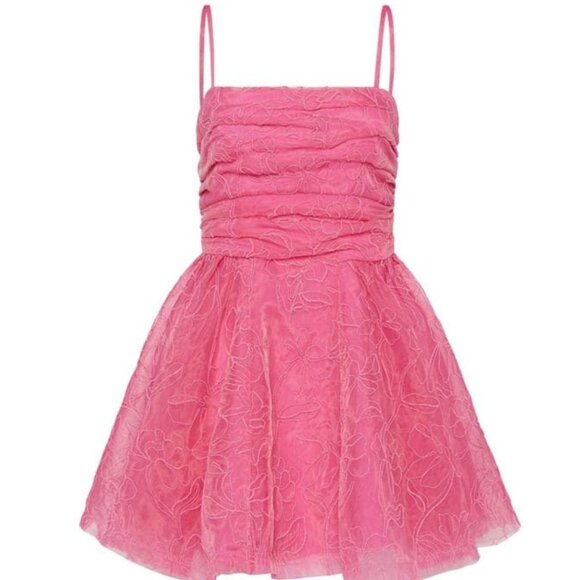 Aje Evangeline Cornelli Lace Mini Dress in Protea Pink NWT - Picture 5 of 9